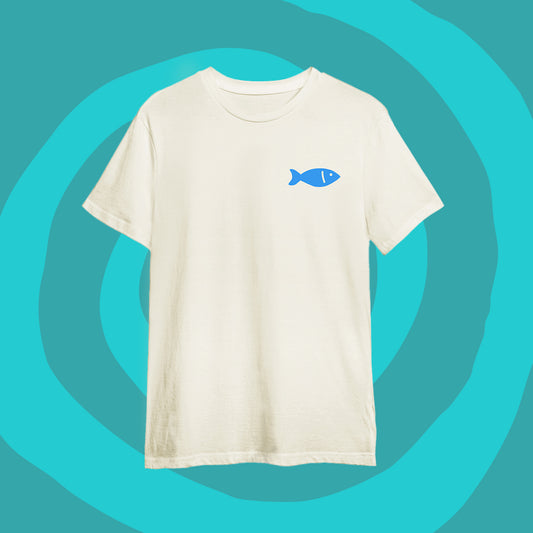 Fisch Tee - Squid Cream & Blue