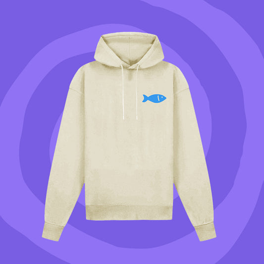 Fisch Hoodie - Squid - Cream & Blue