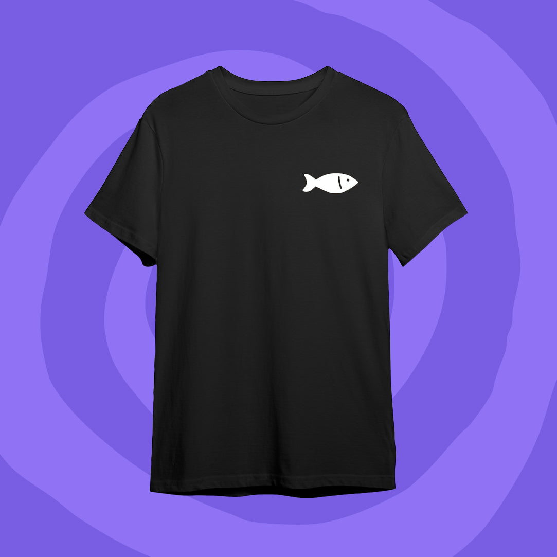 Fisch Tee - Plain Black & White