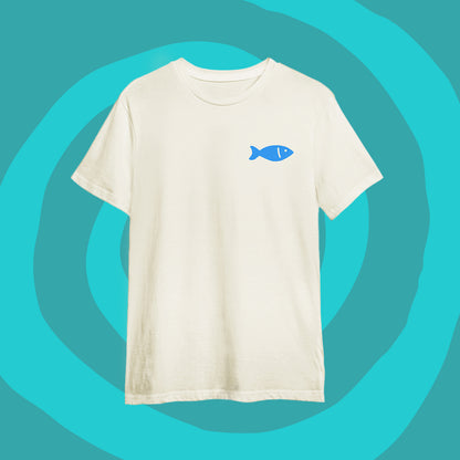 Fisch Tee - Squid Cream & Blue